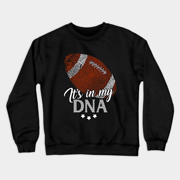 American Football, it's in my DNA - Fingerpringt gift Crewneck Sweatshirt by CheesyB